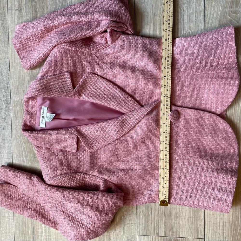 Judith Hart Petites pink textured blazer size 12P - Picture 8 of 9